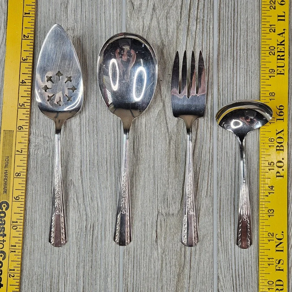 Hollywood International Silver Plate Serving Utensils Set of 4